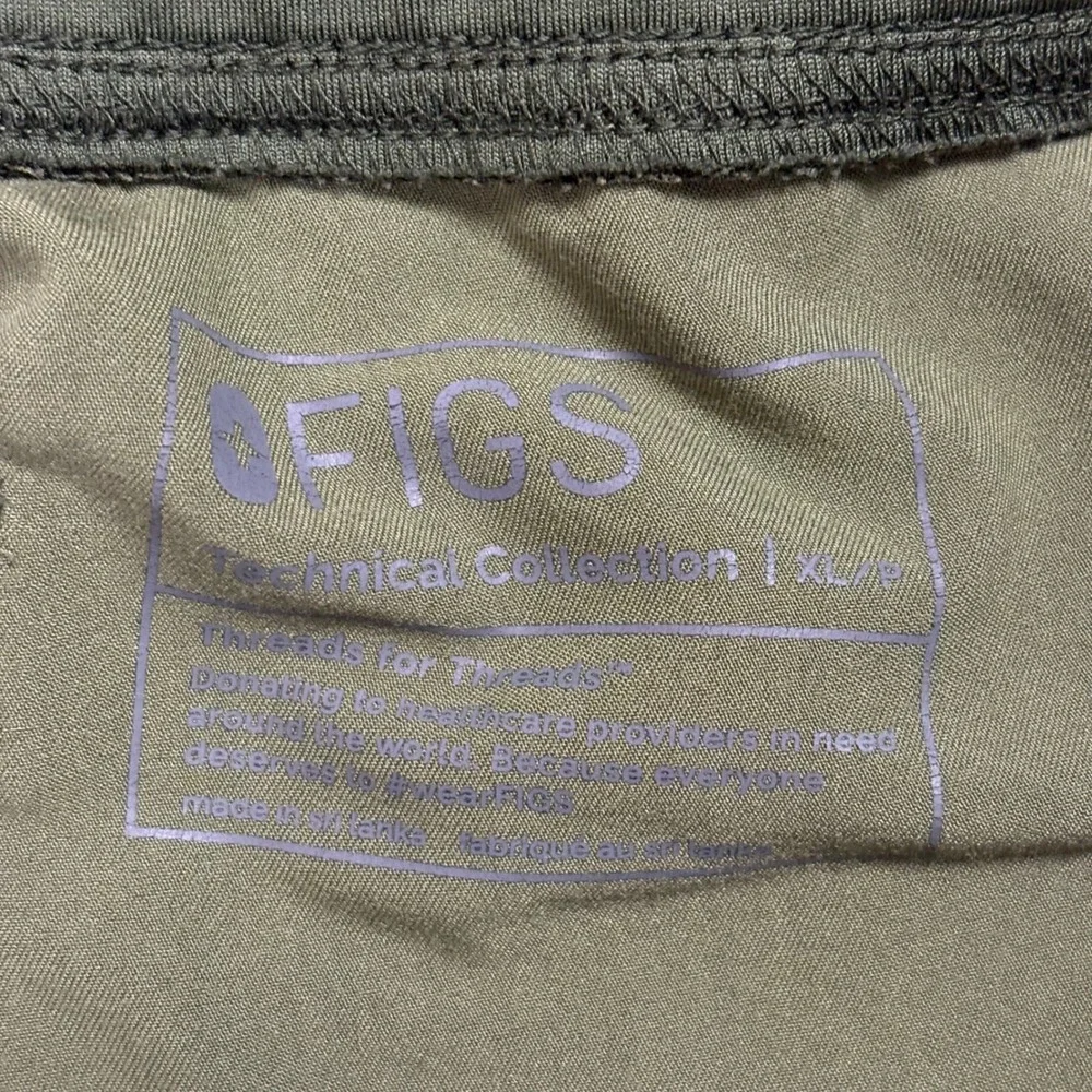 FIGS Pisco Scrub Pants Men's XL Dark Olive Straight Leg Medical Nurse Drawstring